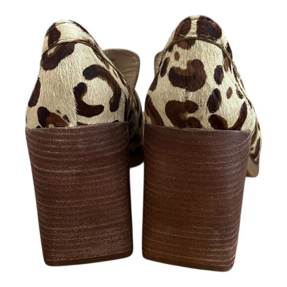 Steve Madden Ezerna Leopard Print Block Heel Loafer Pumps Size 9 - Picture 4 of 13